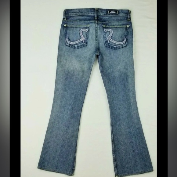 Rock & Republic Roth Radison Low Rise Y2K Inspired Rhinestone Bootcut Jeans 32 - Picture 3 of 15